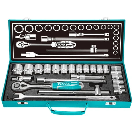 Juego de Dados 1/2" Total - 24 Piezas (Línea Industrial)