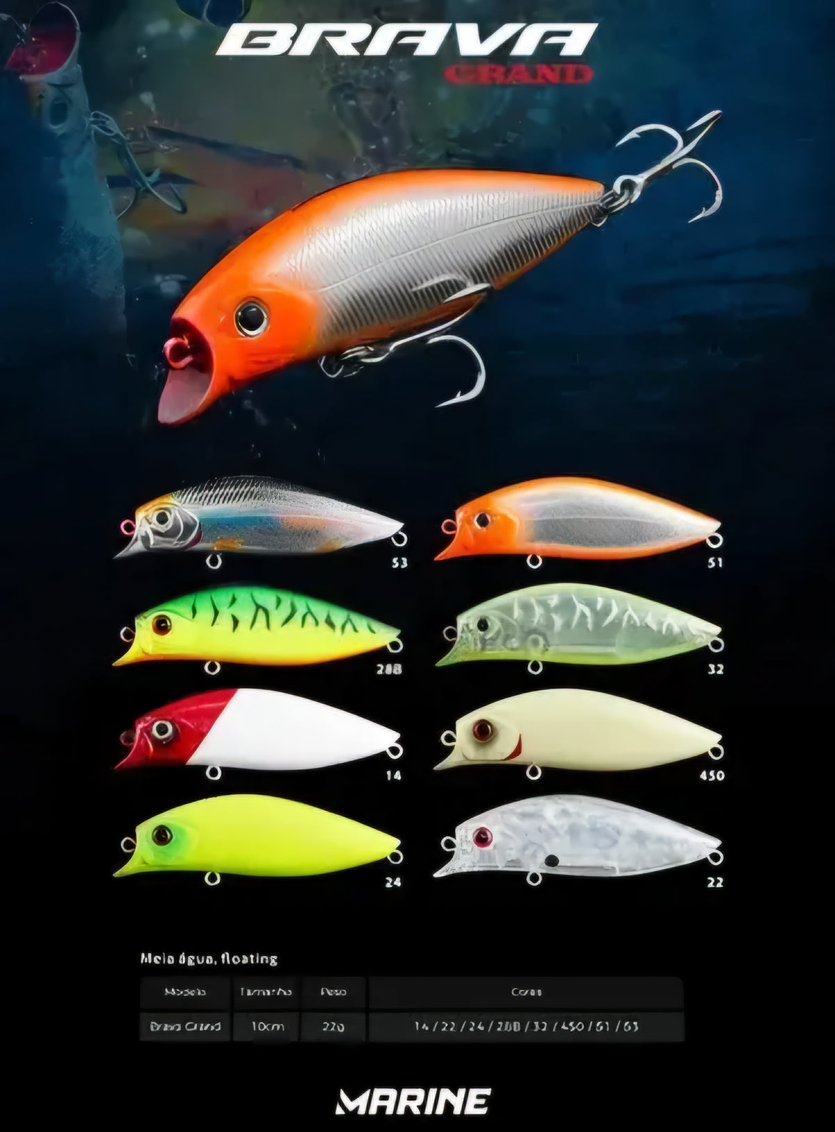 Señuelo Marine Sports Brava 100 / Brava Grand (10 cm / 100 mm)