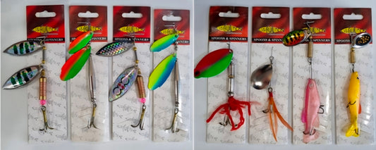 Cucharitas Giratorias y Combinadas para Pesca