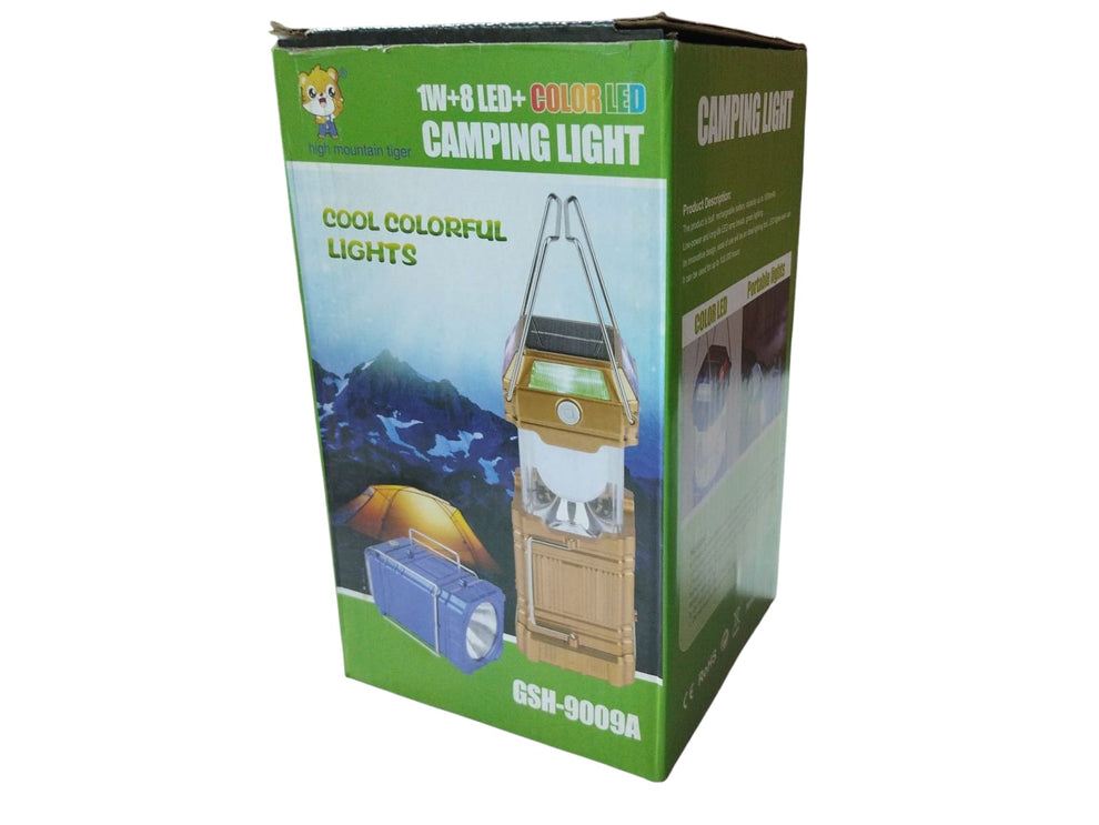 Farol Cuadrado Solar Multi-Luz + Linterna y Puerto USB